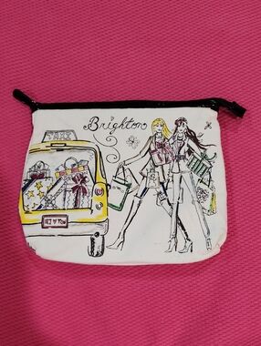 NWOT BRIGHTON "City Scenes" Girlfriends Shopping Insulated Cosmetics Zip Pouch